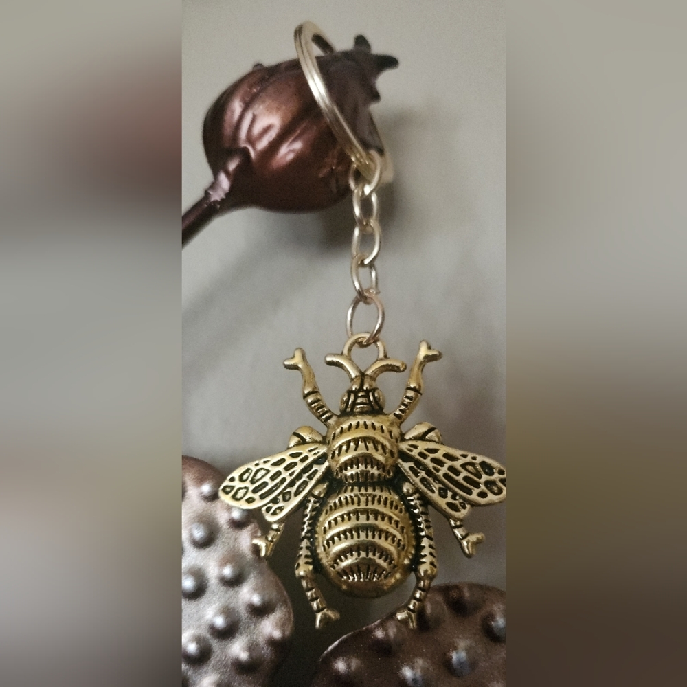 Gold Bee Keychain